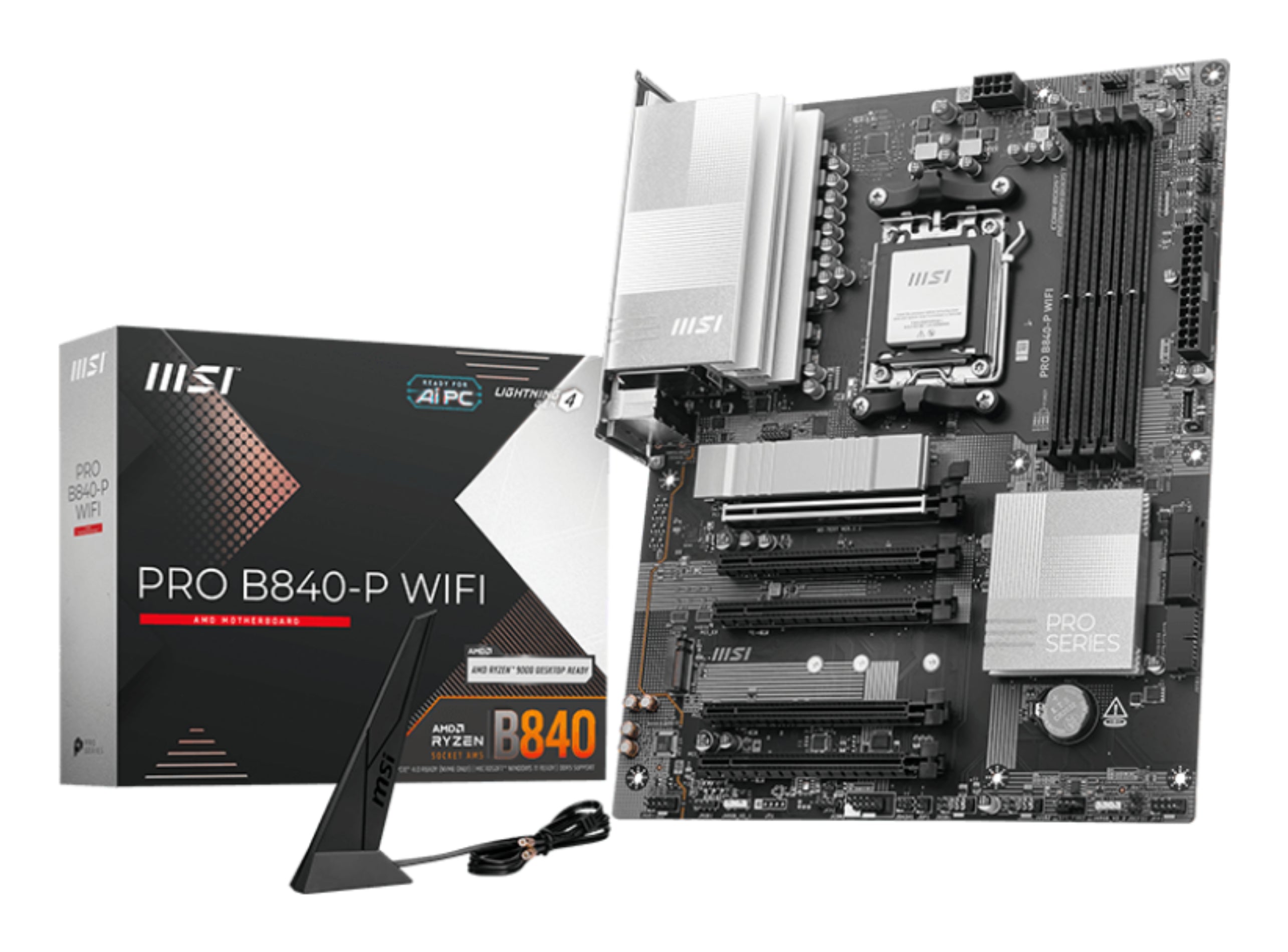 MSI PRO B840-P WIFI Motherboard - PRO Series with Wi-Fi - Image 1