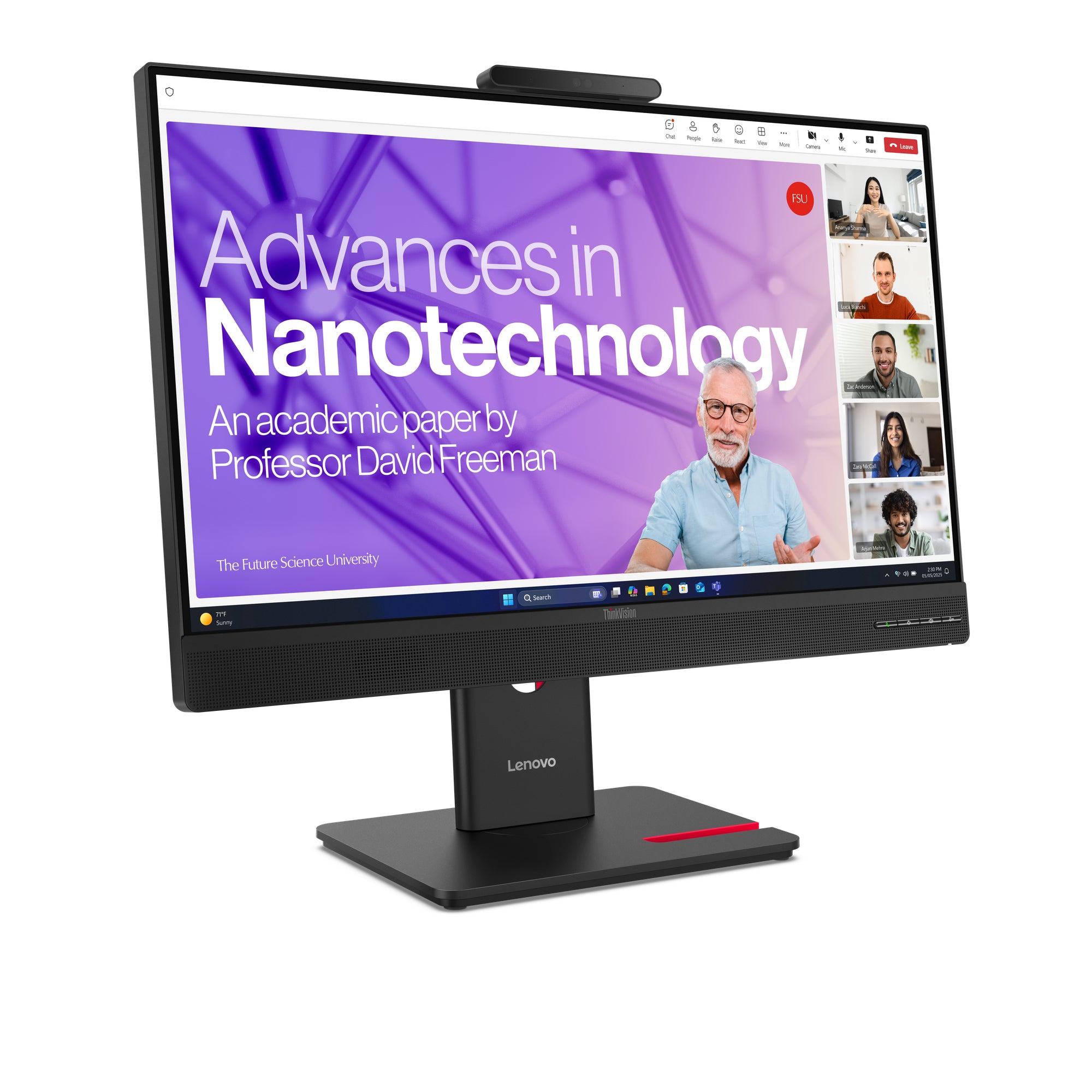 Lenovo ThinkVision T27QD-4v 27in QHD USB-C Business Monitor - Image 2