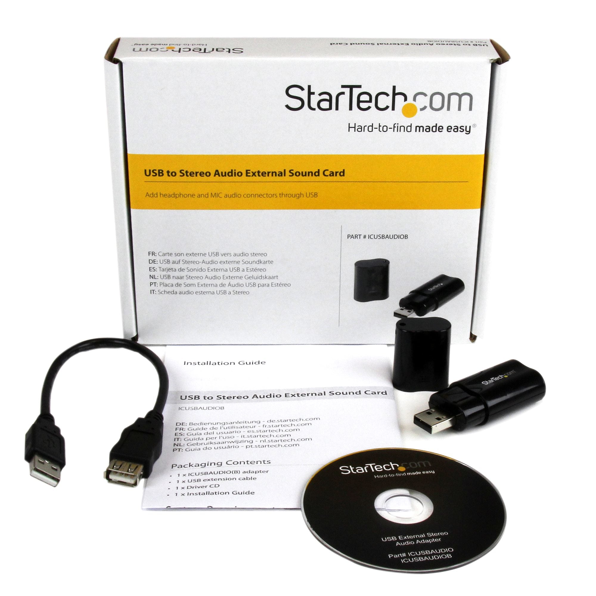 StarTech USB Stereo Audio Adapter - External Sound Card