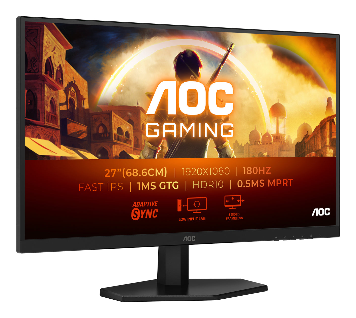 AOC 27" 27G42E FHD 180Hz IPS Gaming Monitor - 1ms HDMI/DP - Image 2