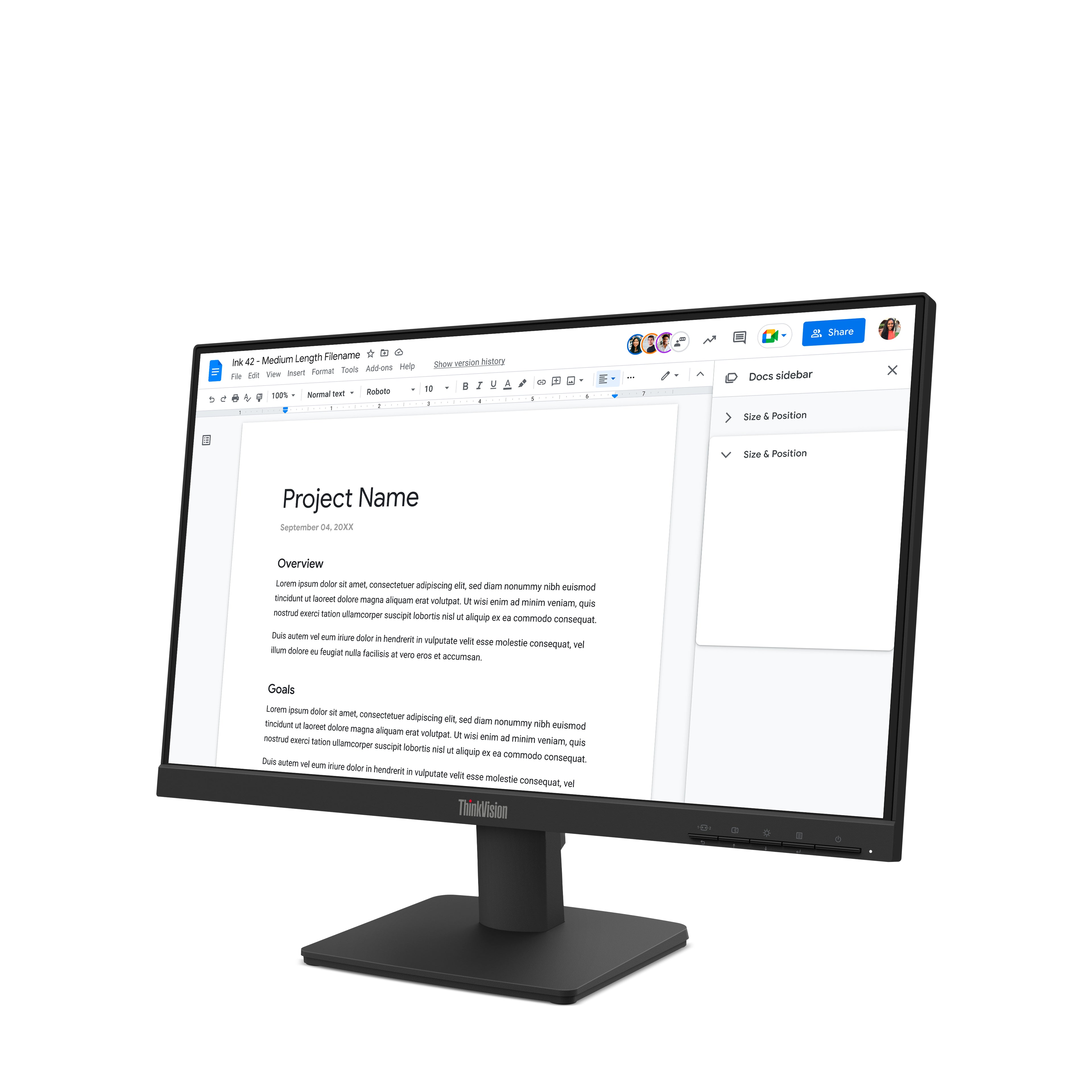 Lenovo ThinkVision S22-4e 21.5" FHD IPS Monitor - HDMI/VGA - Image 2