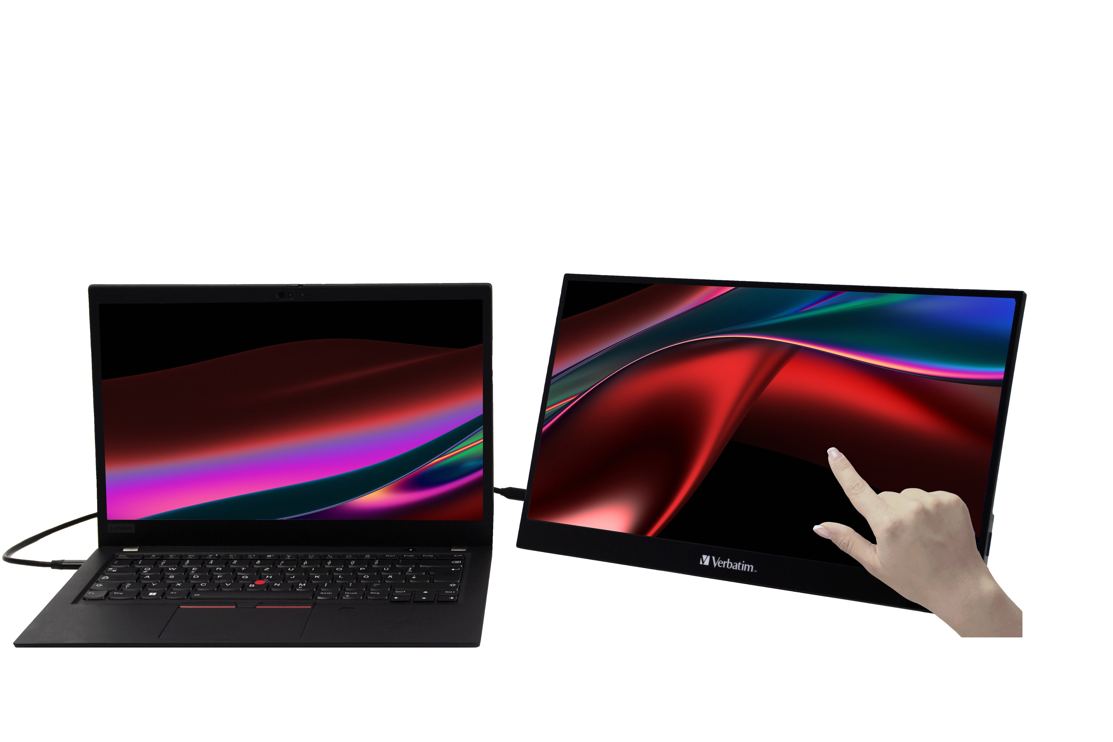 VERBATIM 14" Portable Touchscreen Monitor Metal — Full HD 1080p - Image 4