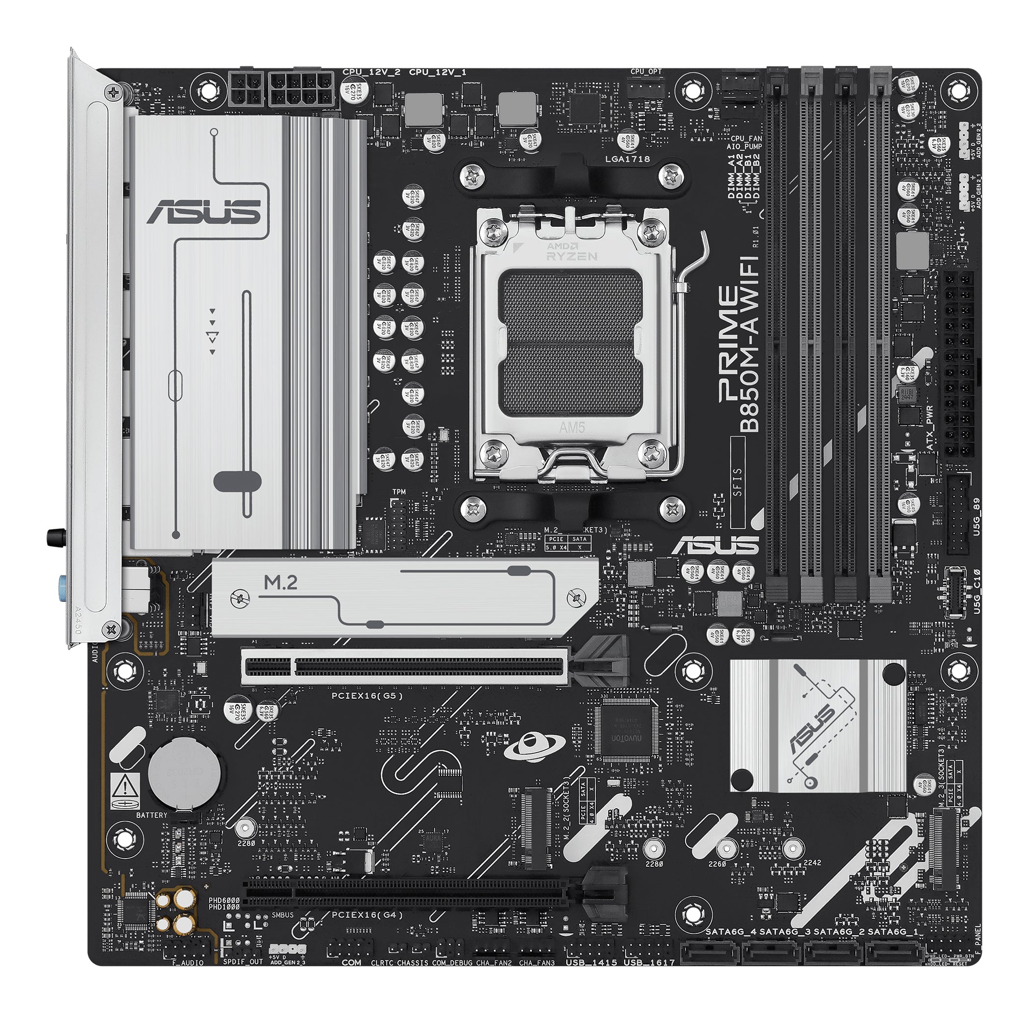ASUS PRIME B850M-A WIFI-CSM Motherboard (mATX, Wi‑Fi) - Image 1