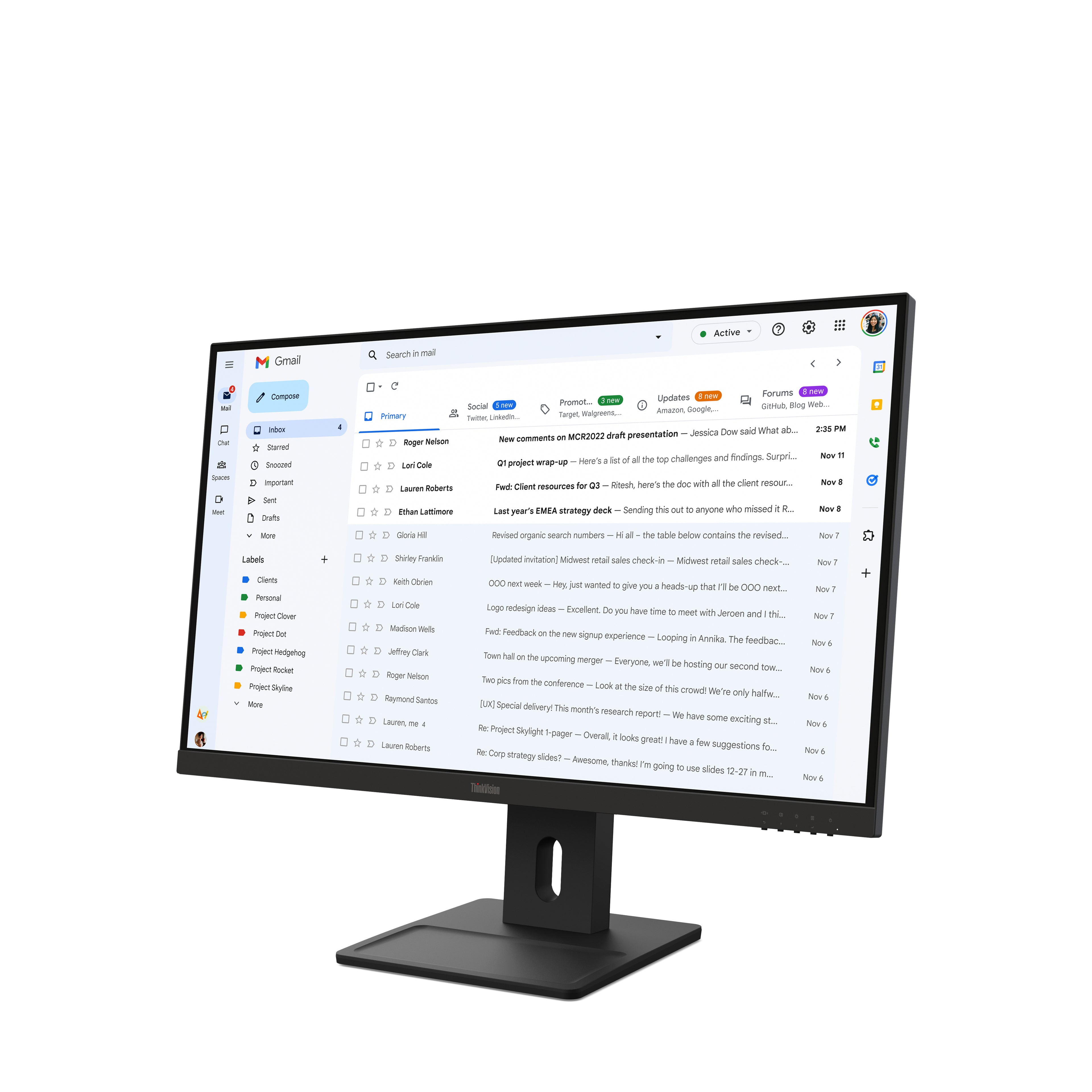 Lenovo ThinkVision E27-40 27" FHD IPS Monitor — Adjustable Stand - Image 3