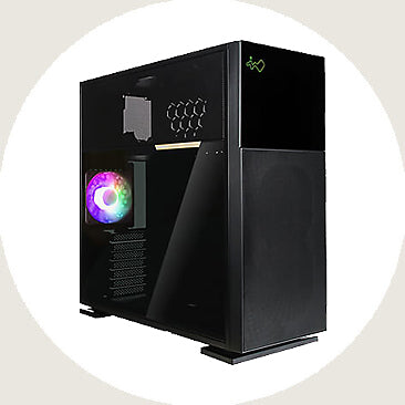 IN WIN PRISM Mid Tower Chassis with 4x 120mm ARGB Fans - Image 1