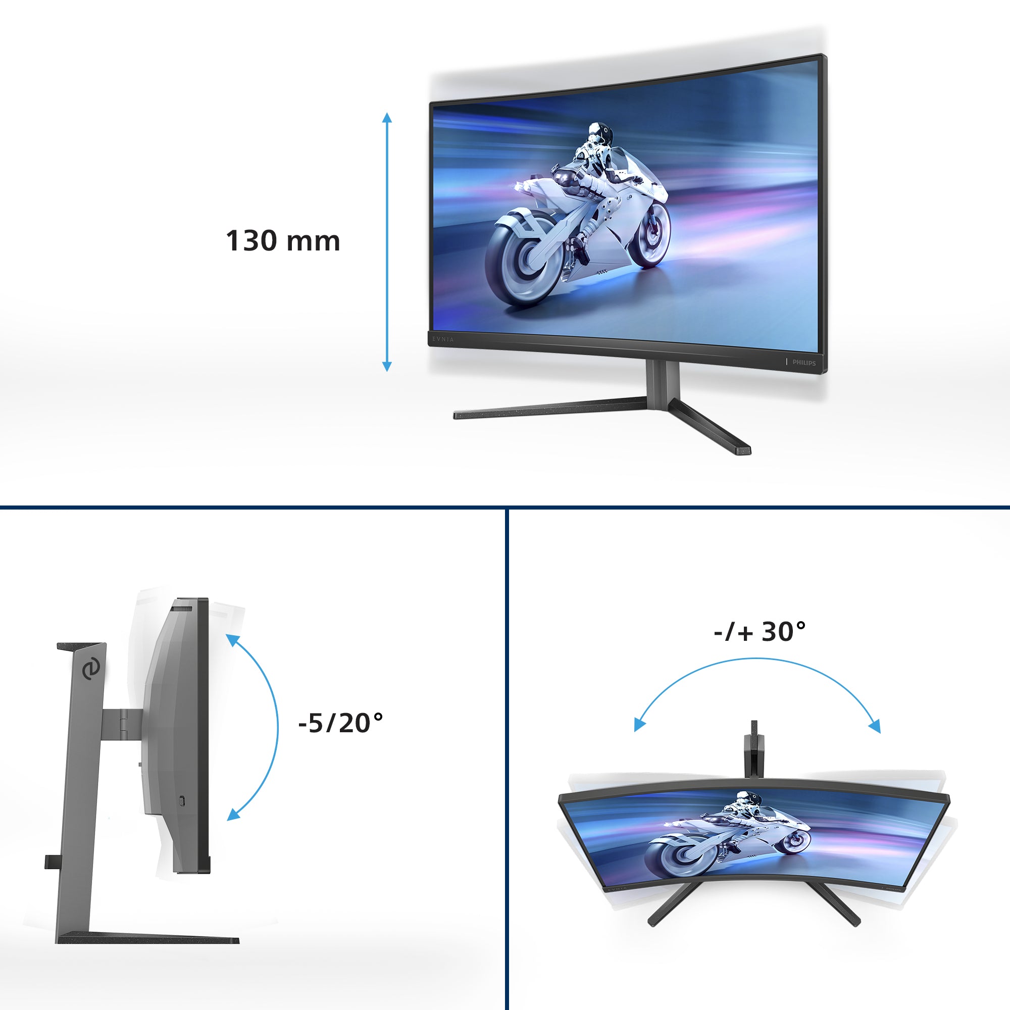 PHILIPS EVNIA 27in Curved 280Hz FHD 0.3ms Gaming Monitor - Image 3