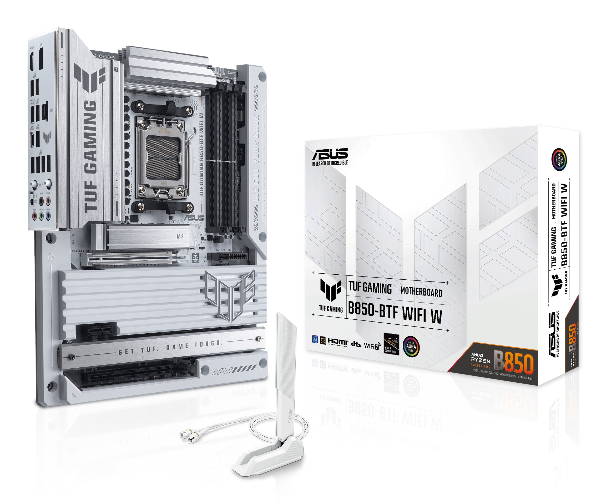 ASUS TUF GAMING B850-BTF WIFI W Motherboard White Edition - Image 1