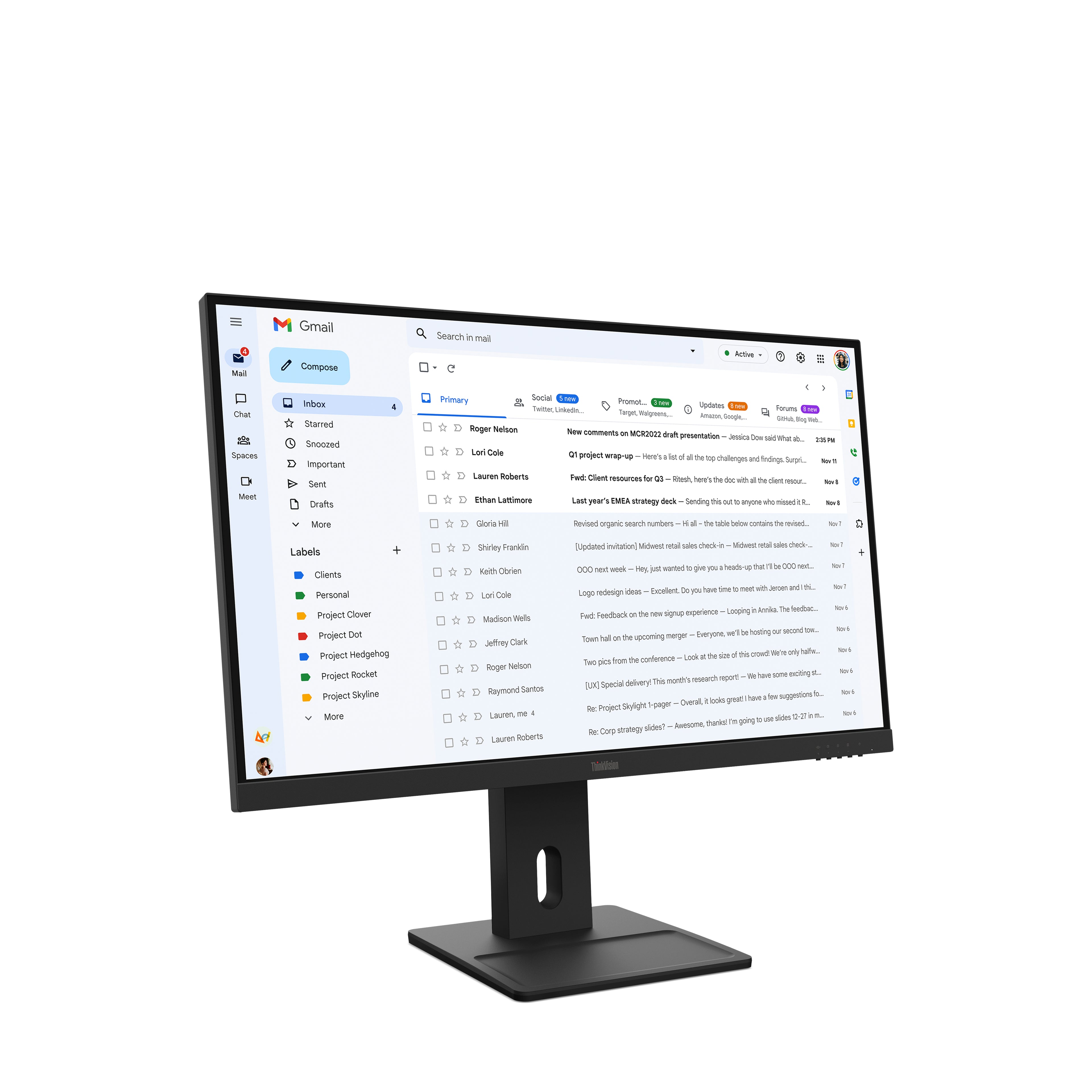 Lenovo ThinkVision E27-40 27" FHD IPS Monitor — Adjustable Stand - Image 2