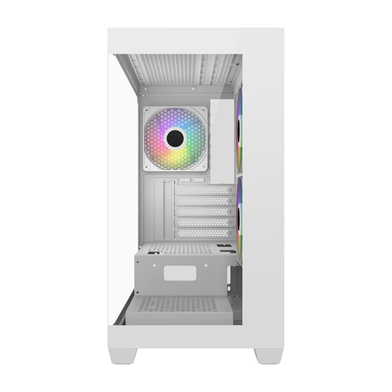 FSP S340-WA White Tempered Glass M-ATX Mid Tower Case - Image 3