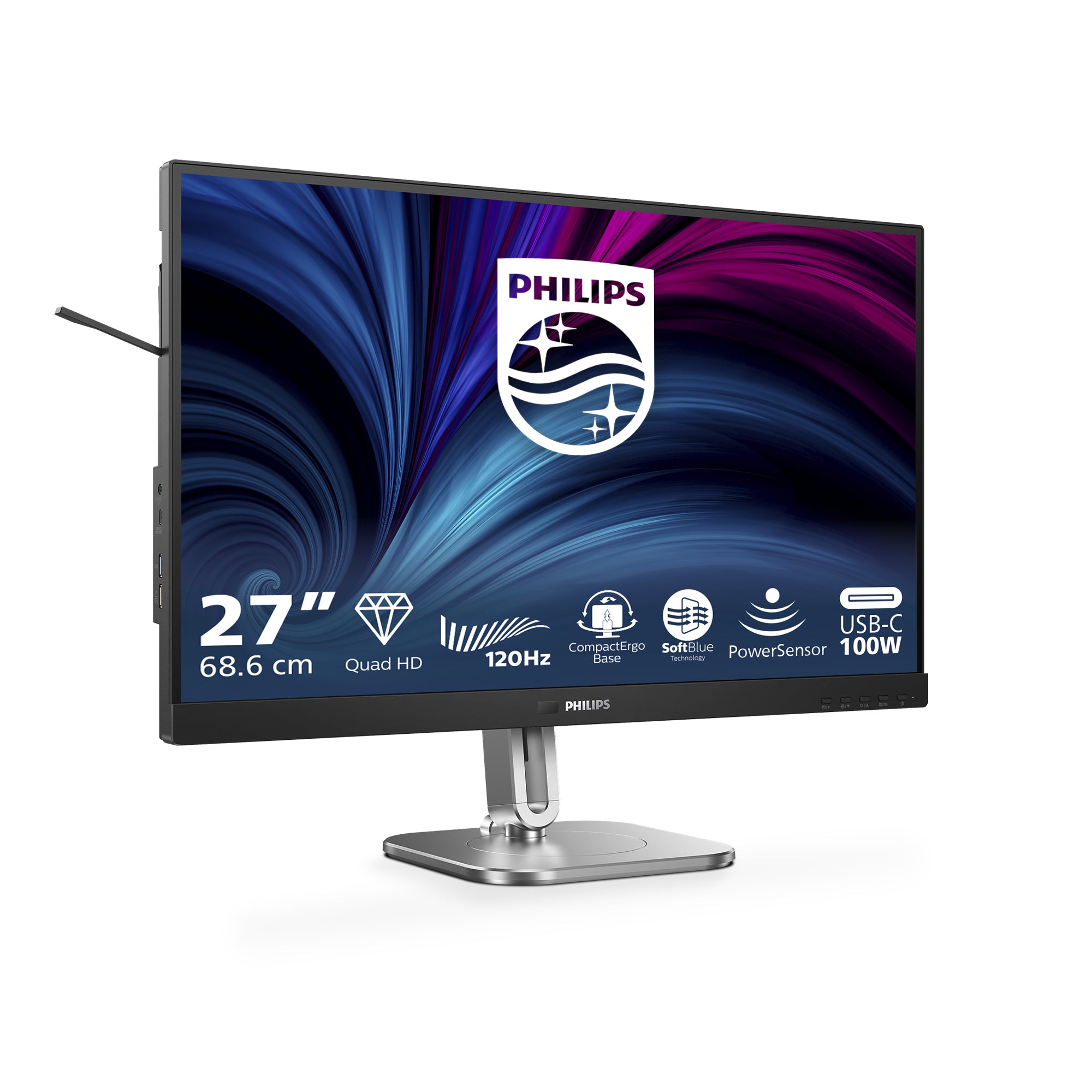 Philips 27B2U4601 27in QHD 120Hz IPS USB-C Dock Monitor - Image 3