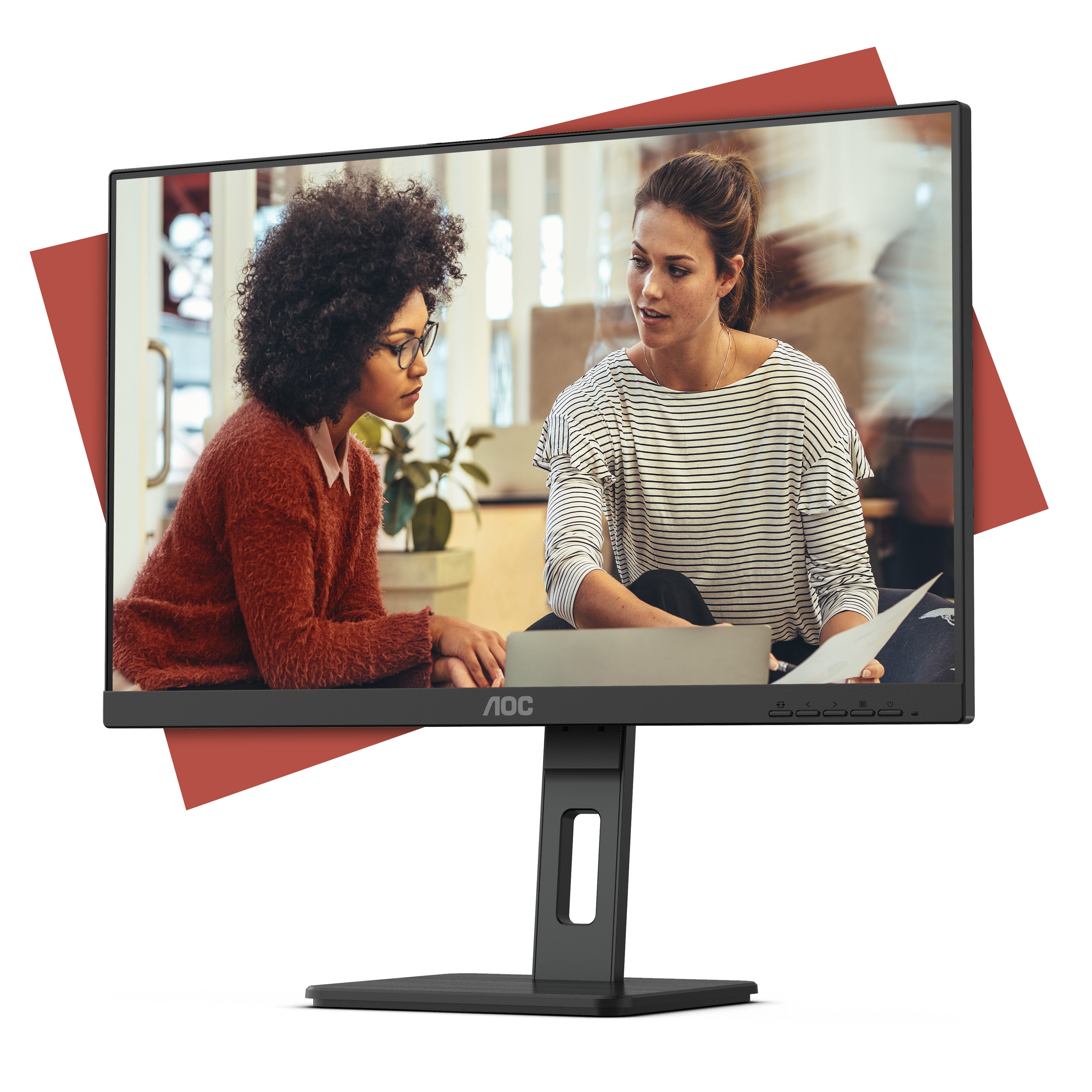 AOC 23.8in IPS FHD Monitor — 75Hz, HDMI/DP/VGA, Speakers - Image 2