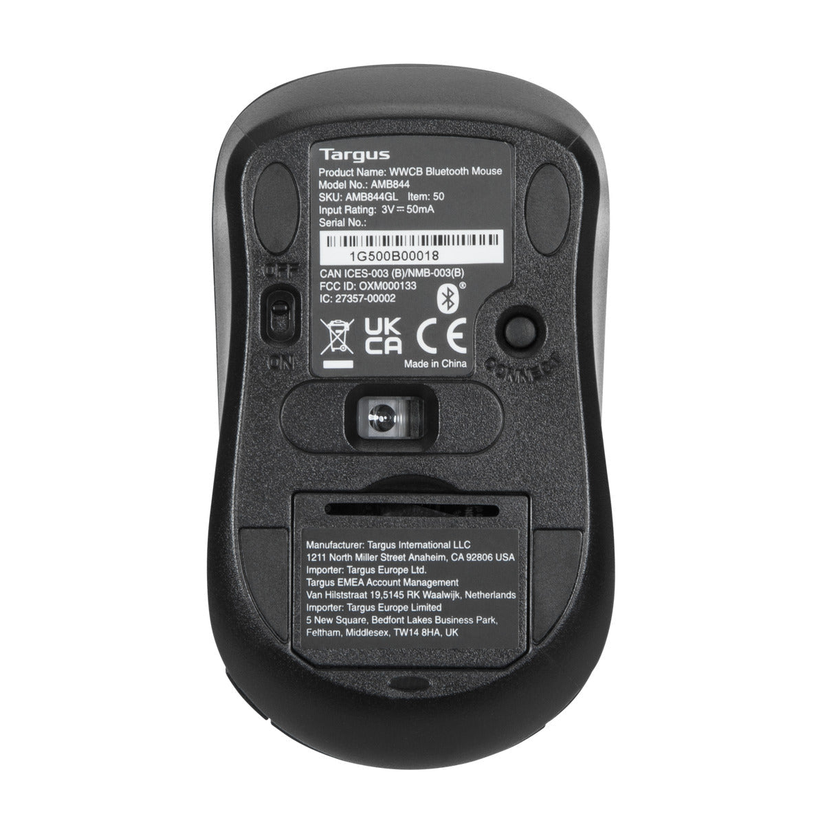 TARGUS WWCB Bluetooth Mouse — Compact Wireless Optical Mouse