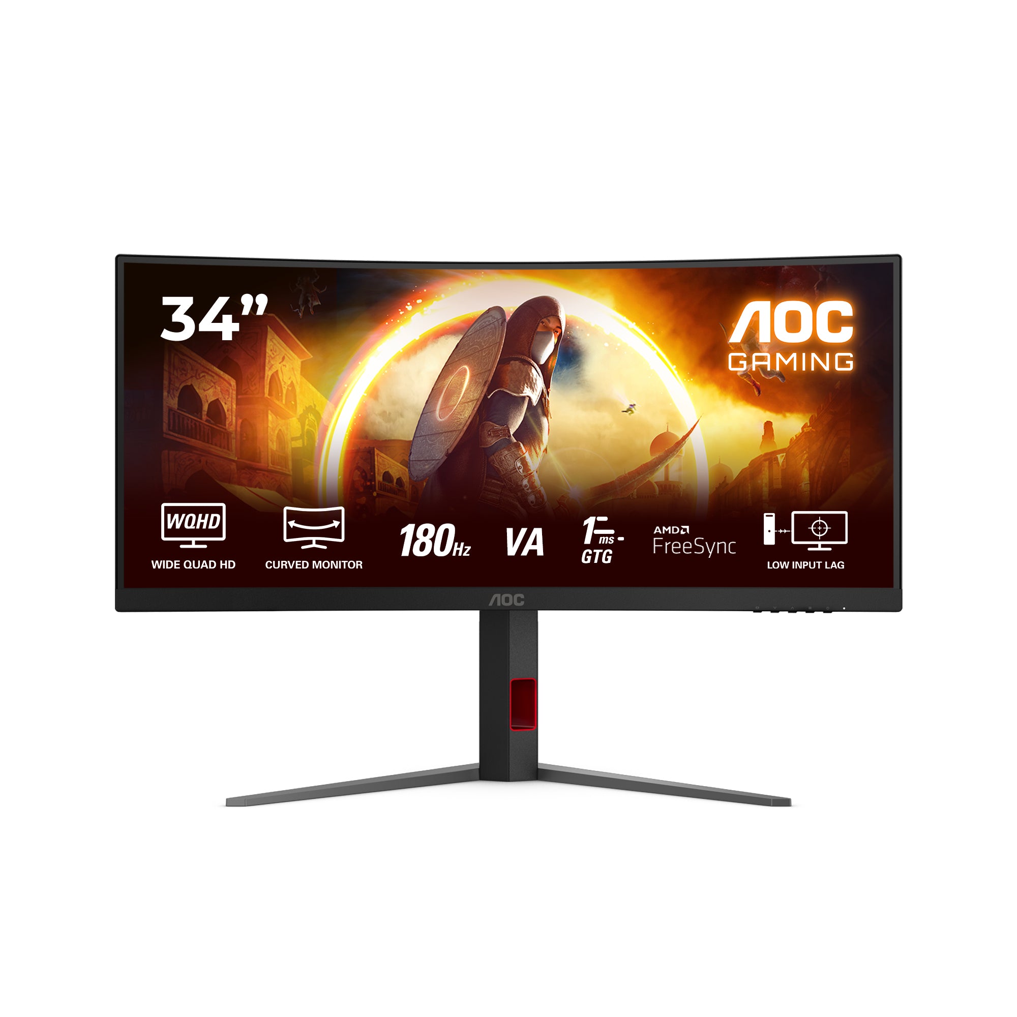AOC CU34G4 34" Curved Ultrawide 3440x1440 180Hz Monitor - Image 1