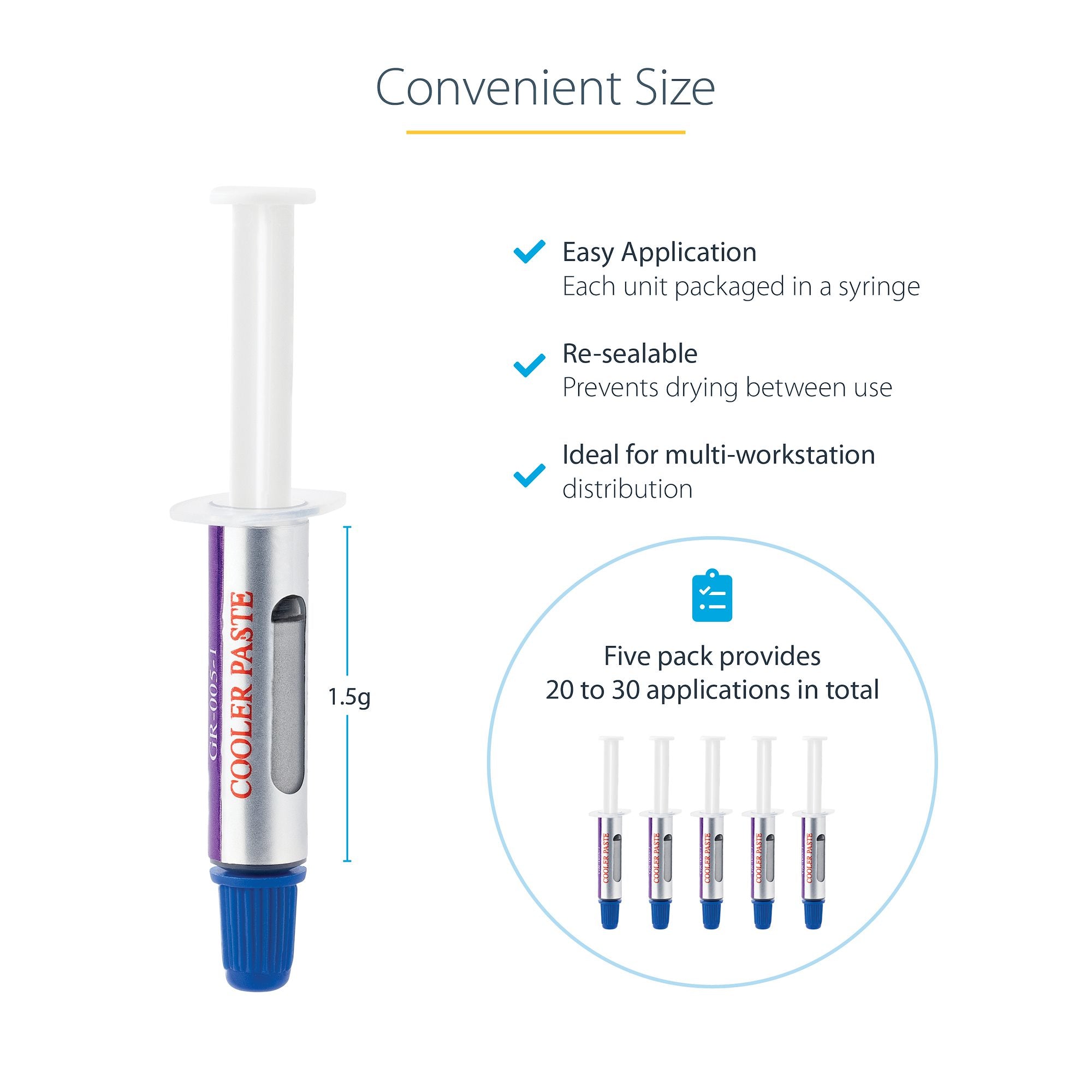 StarTech.com High Performance Thermal Paste - 5 Syringes - Image 10