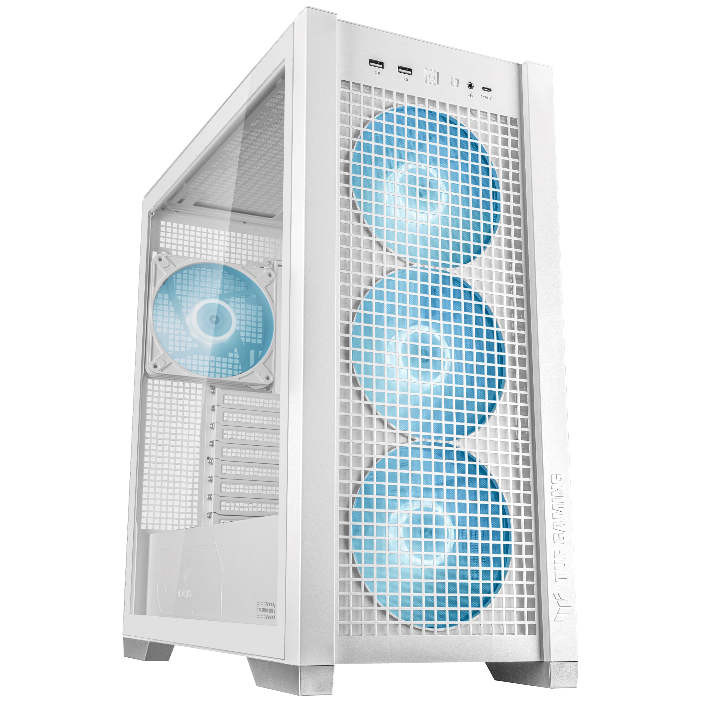ASUS TUF Gaming GT302 ARGB Mid Tower PC Case — White - Image 9