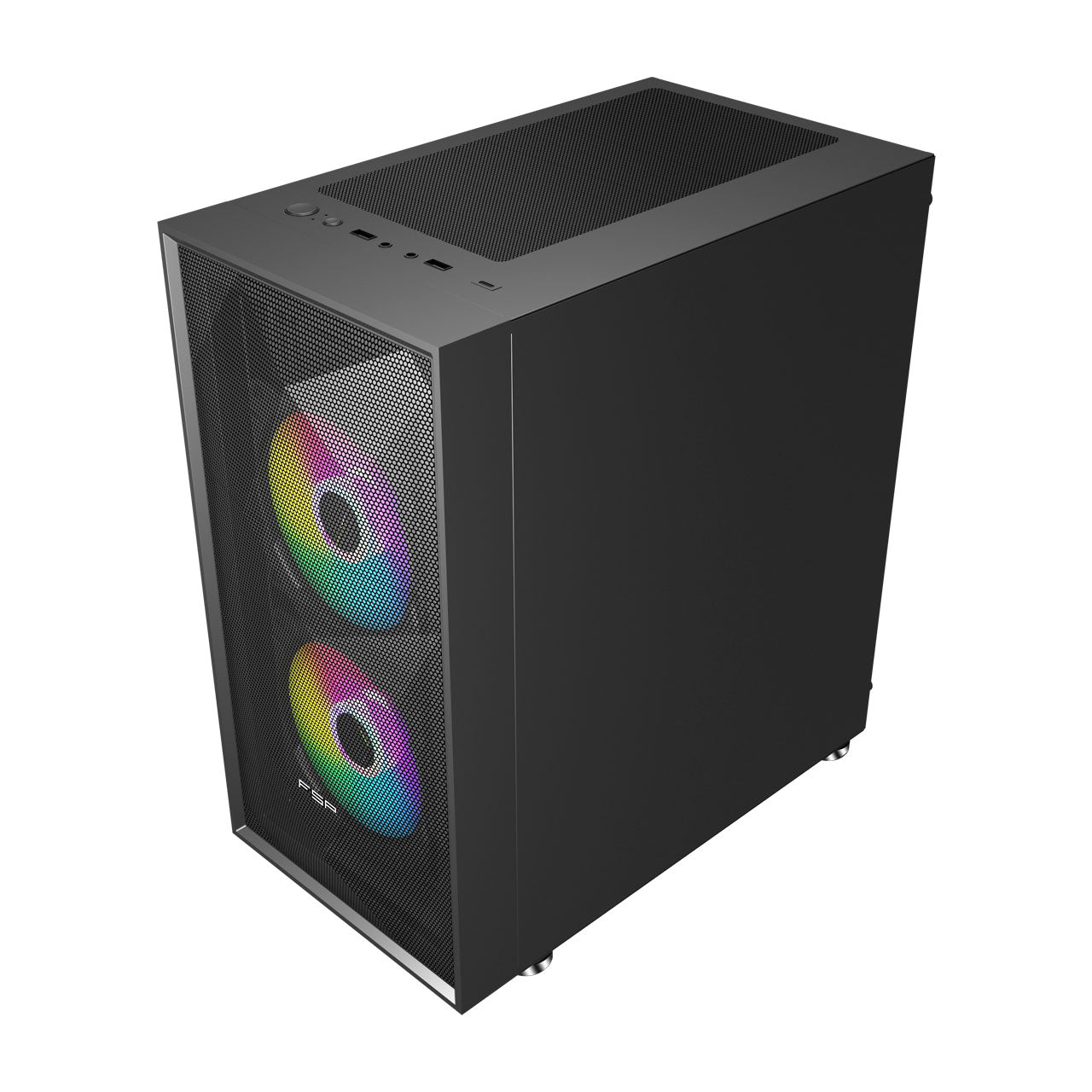 FSP CST130C Compact M-ATX Case - Tempered Glass, 3 ARGB Fans - Image 3