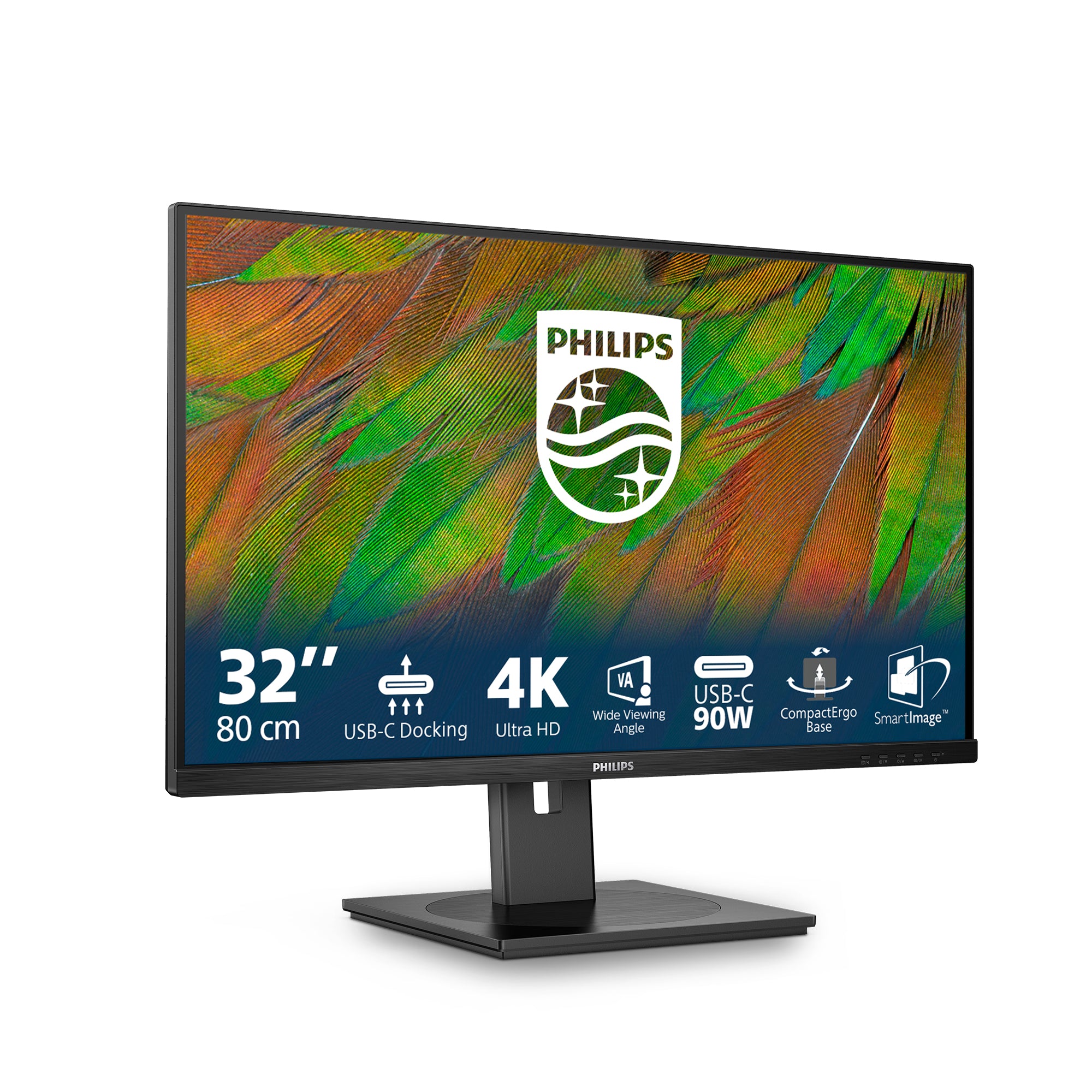 Philips 32B1U3900 32in 4K UHD Business Monitor USB‑C 90W - Image 2