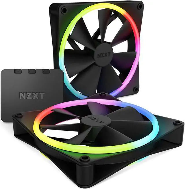 NZXT F140RGB Duo 140mm Dual-Sided RGB Fans Twin Pack - Image 1