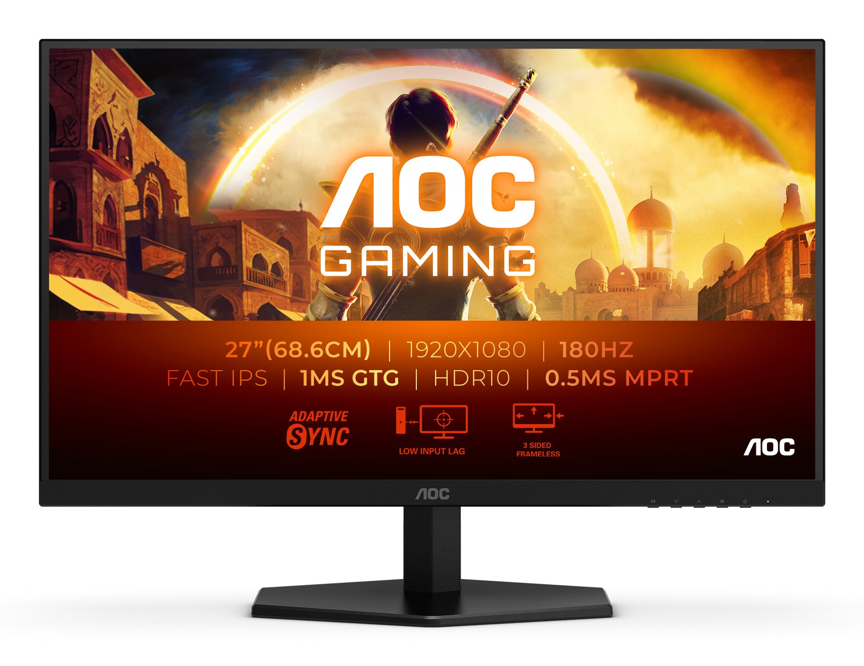 AOC 27" 27G42E FHD 180Hz IPS Gaming Monitor - 1ms HDMI/DP - Image 1