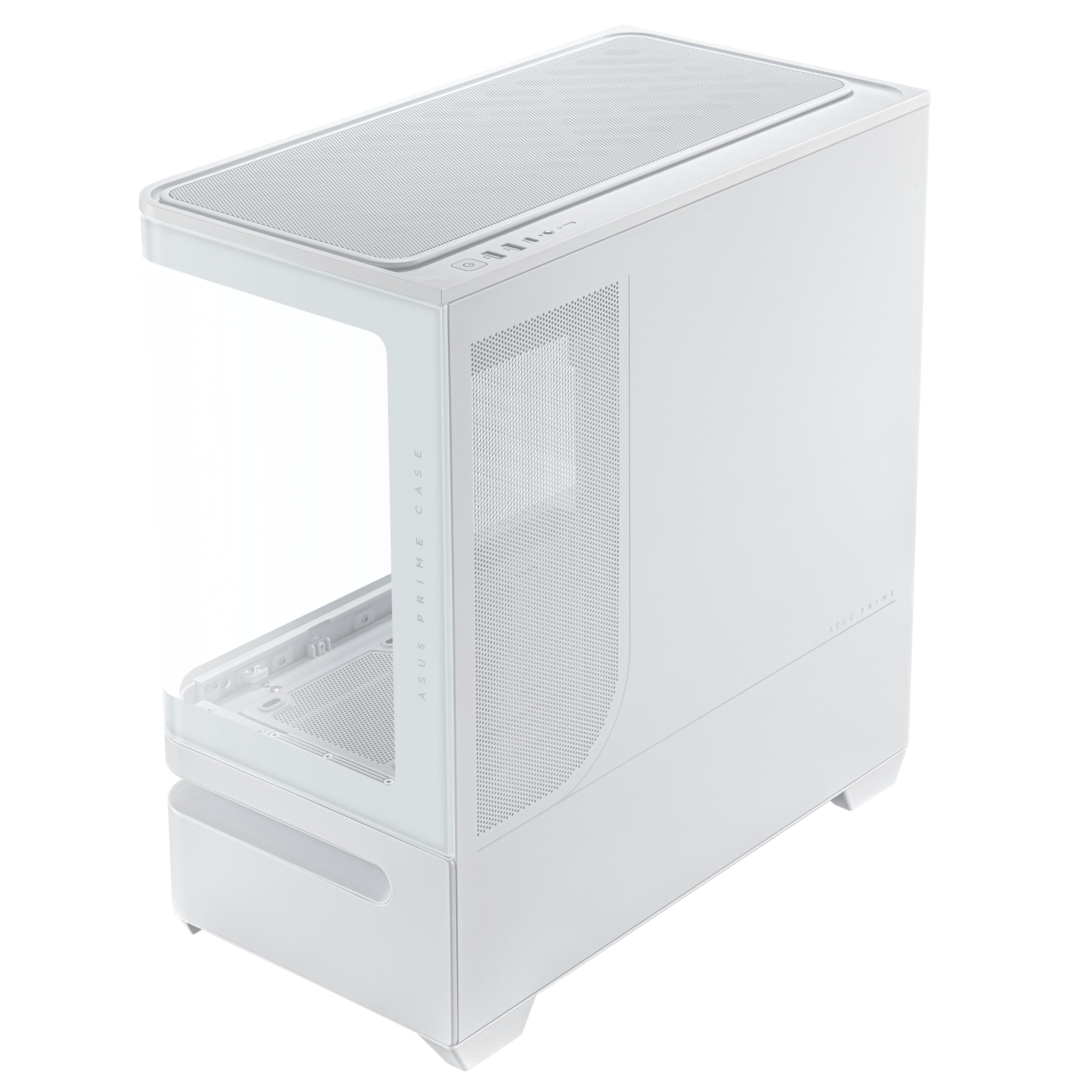 ASUS PRIME AP202 mATX PC Case - Tempered Glass White - Image 5