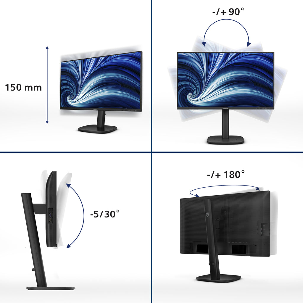 Philips 24B2U3301 23.8in 120Hz FHD USB-C 90W Business Monitor - Image 3
