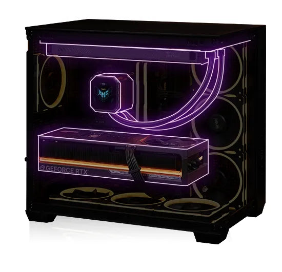 ASUS A32 PLUS ATX Case — White, 360mm Radiator, ARGB Fans - Image 3