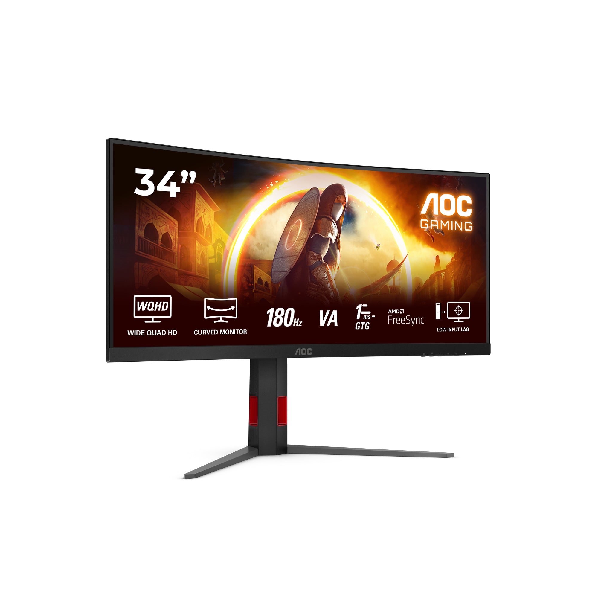 AOC CU34G4 34" Curved Ultrawide 3440x1440 180Hz Monitor - Image 2