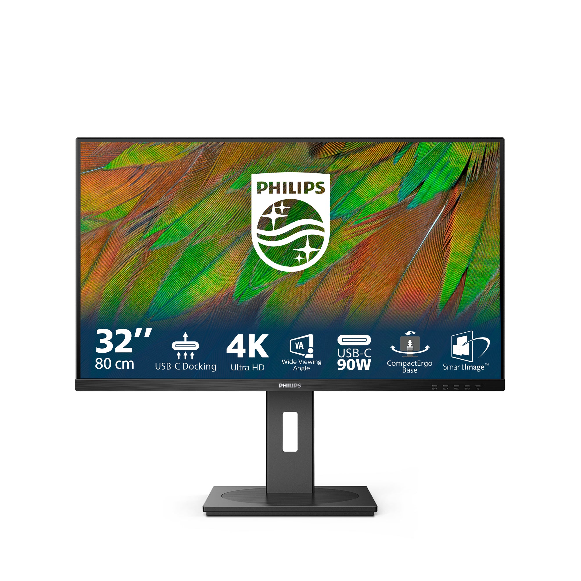 Philips 32B1U3900 32in 4K UHD Business Monitor USB‑C 90W - Image 1