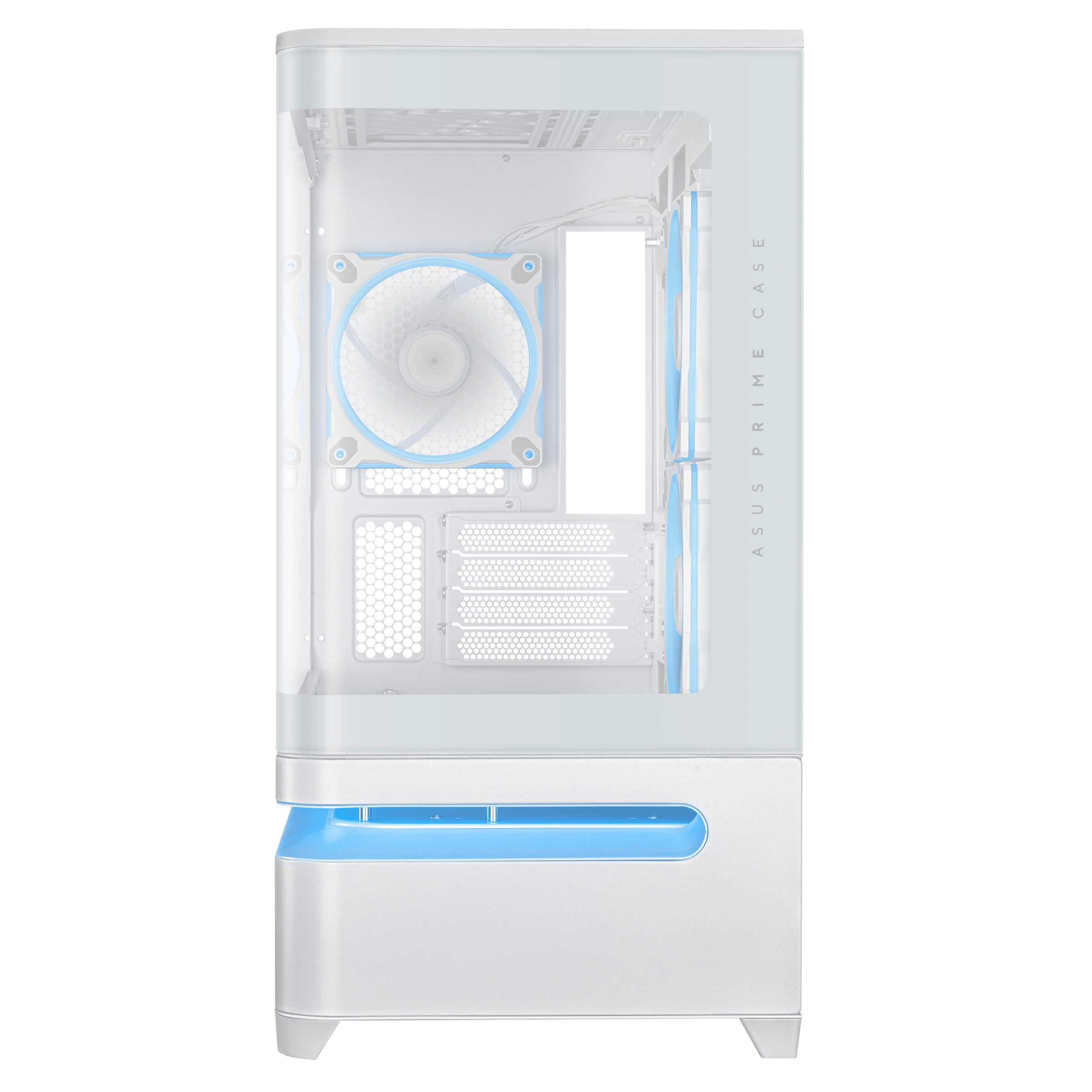 ASUS PRIME AP202 mATX PC Case - Tempered Glass White - Image 4