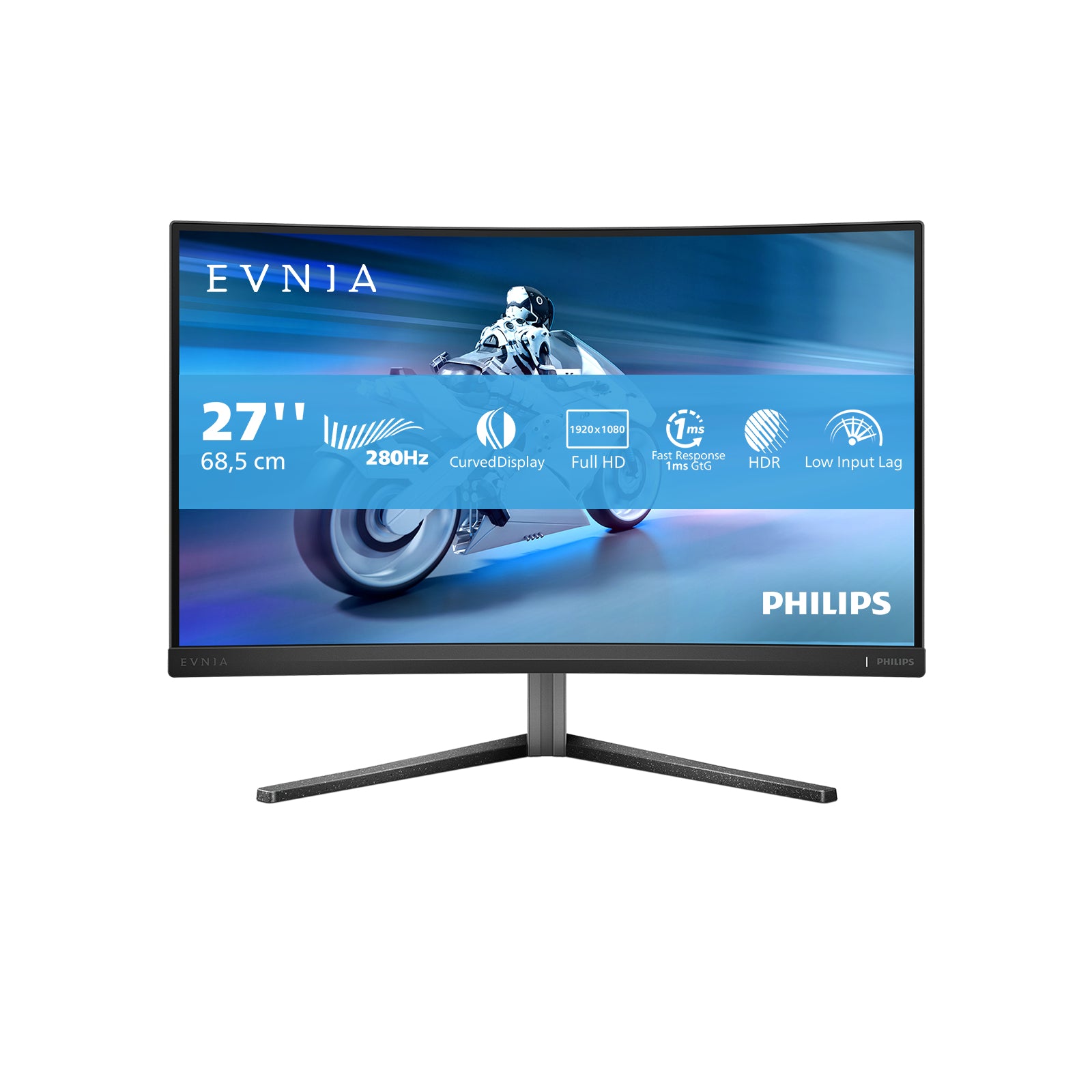 PHILIPS EVNIA 27in Curved 280Hz FHD 0.3ms Gaming Monitor - Image 1