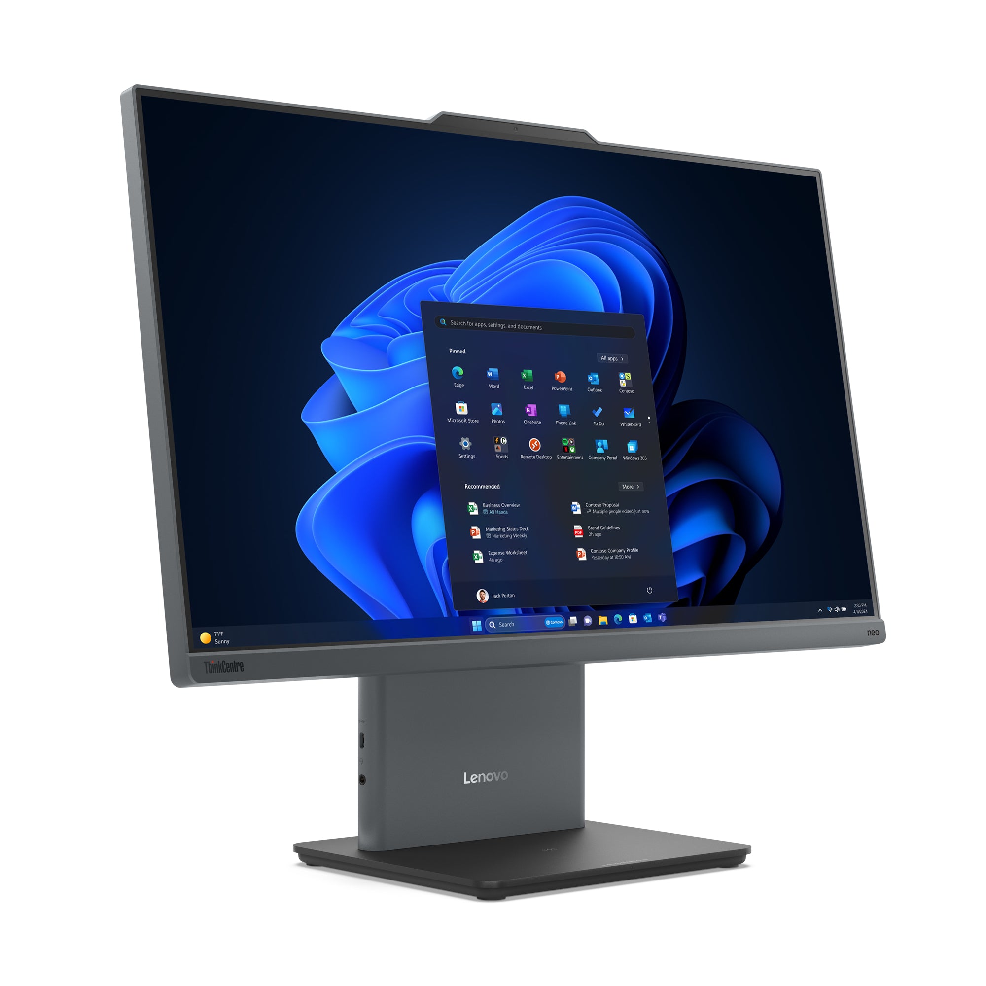 Lenovo ThinkCentre Neo 50a 24in FHD Touch AIO i5-13420H - Image 3