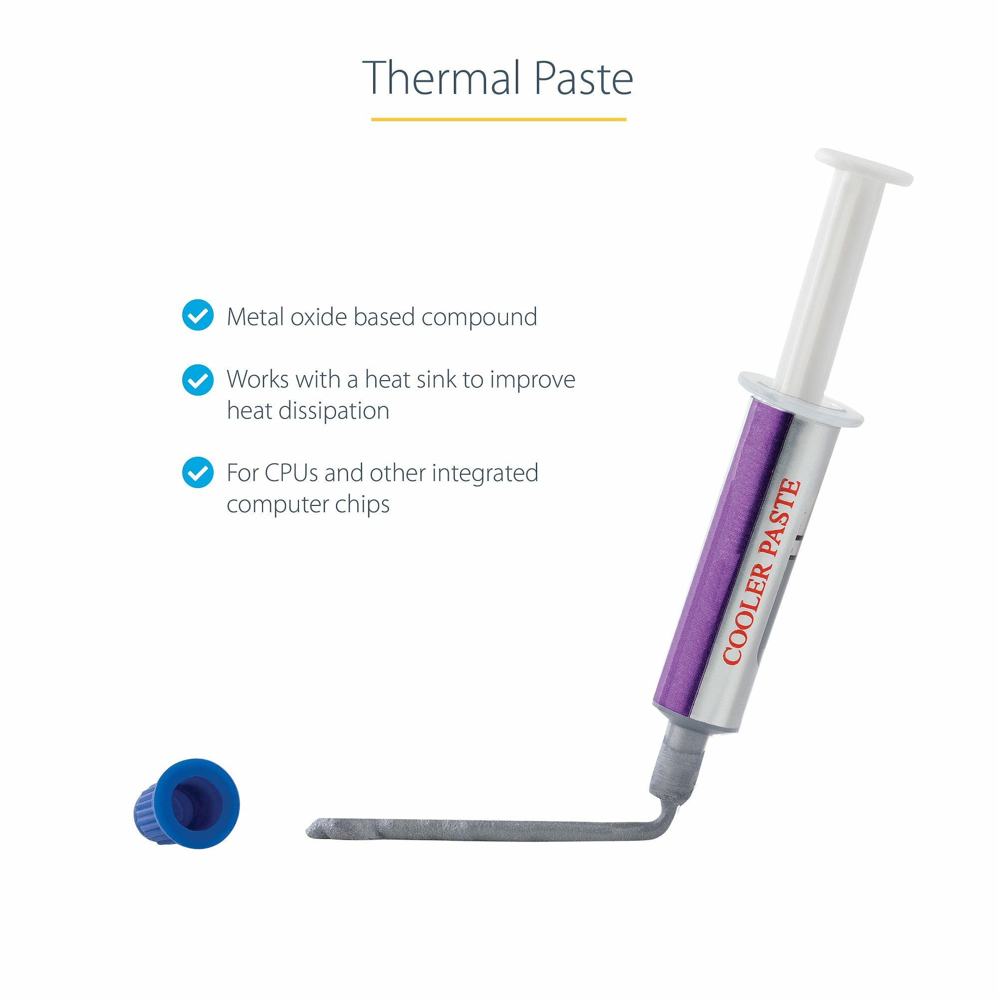 StarTech 1.5g Metal Oxide Thermal Paste Tube for CPU Heatsink - Image 2